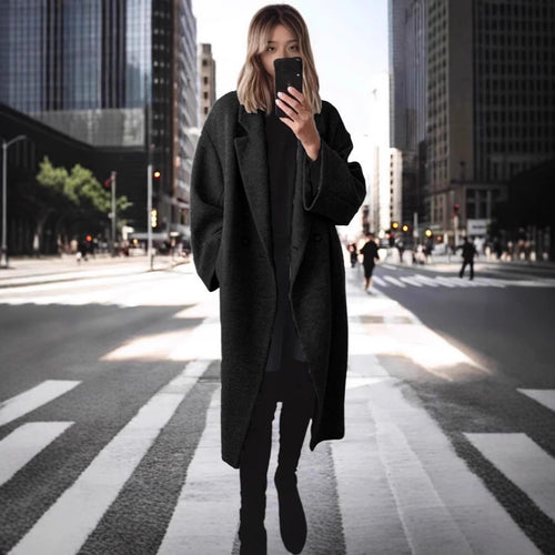 Ladies oversized wool coat Lune London