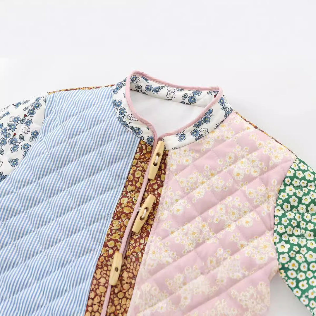 Veste matelassée pour femmes avec motif patchwork coloré Chic & Stil