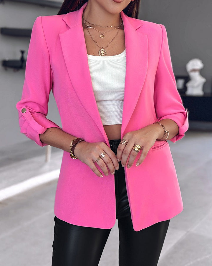 Fashion blazer for women with roll-up sleeves and a refined cut Lune London