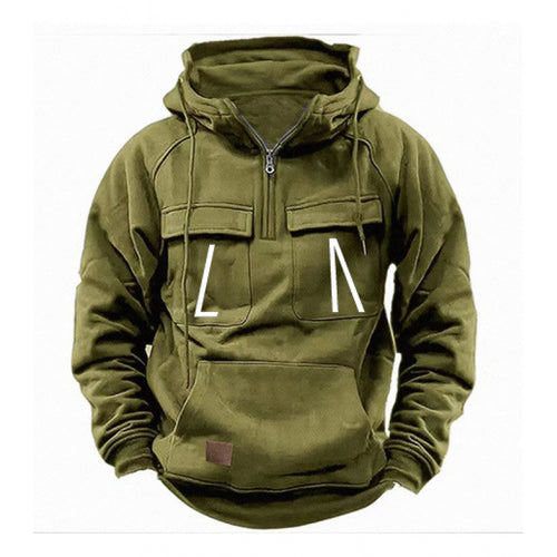 Men's casual hooded sweatshirt with pockets and modern fit Lune London