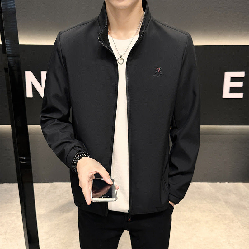 Sporty transition jacket for men with high collar Lune London