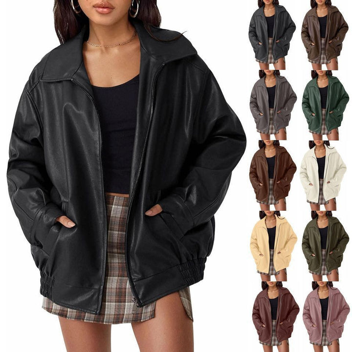Women oversized transitional jacket with modern chic cut and style