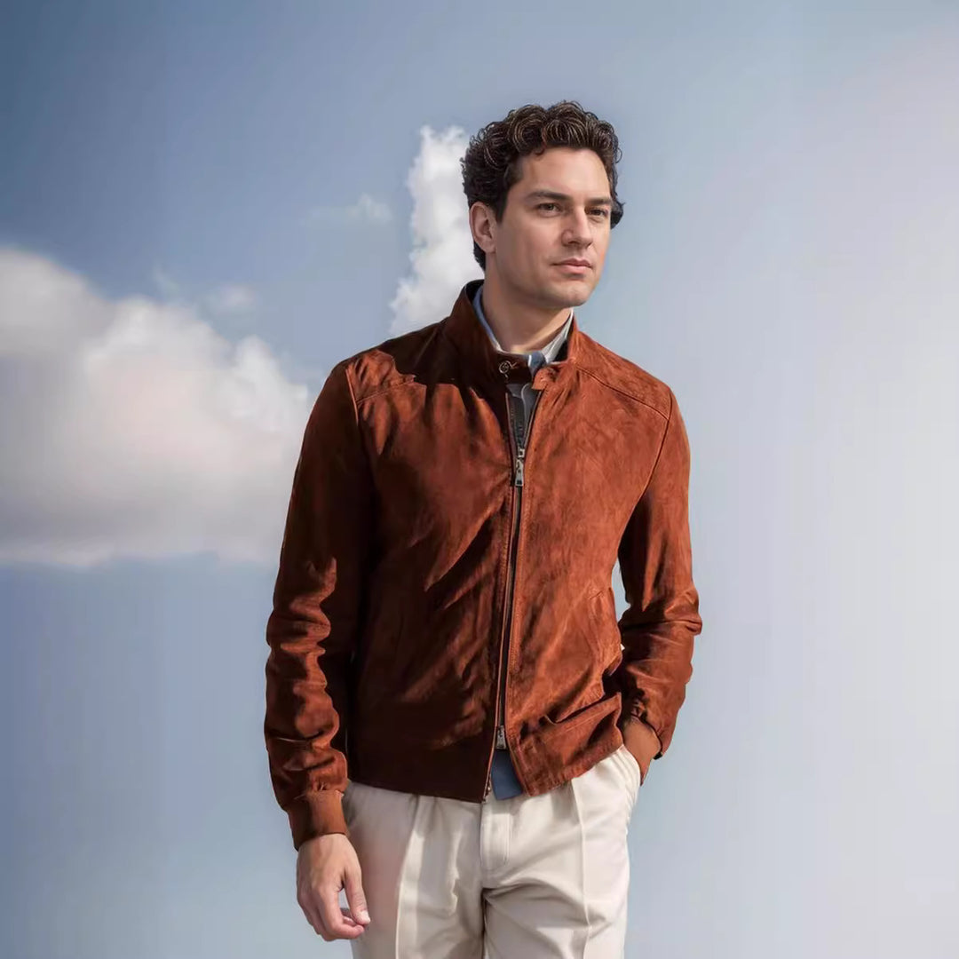 Lightweight sporty jacket for men with modern collar Lune London