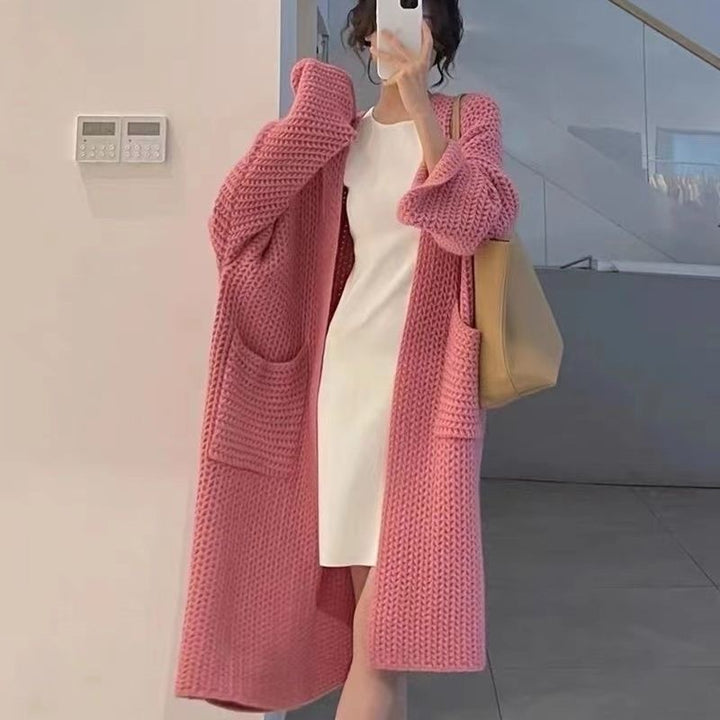 Women's knit coat with pockets Lune London