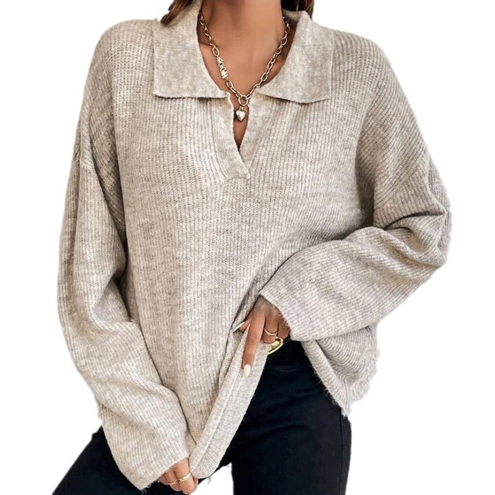 Pull décontracté pour femmes avec design en rib côtelé texturé Chic & Stil