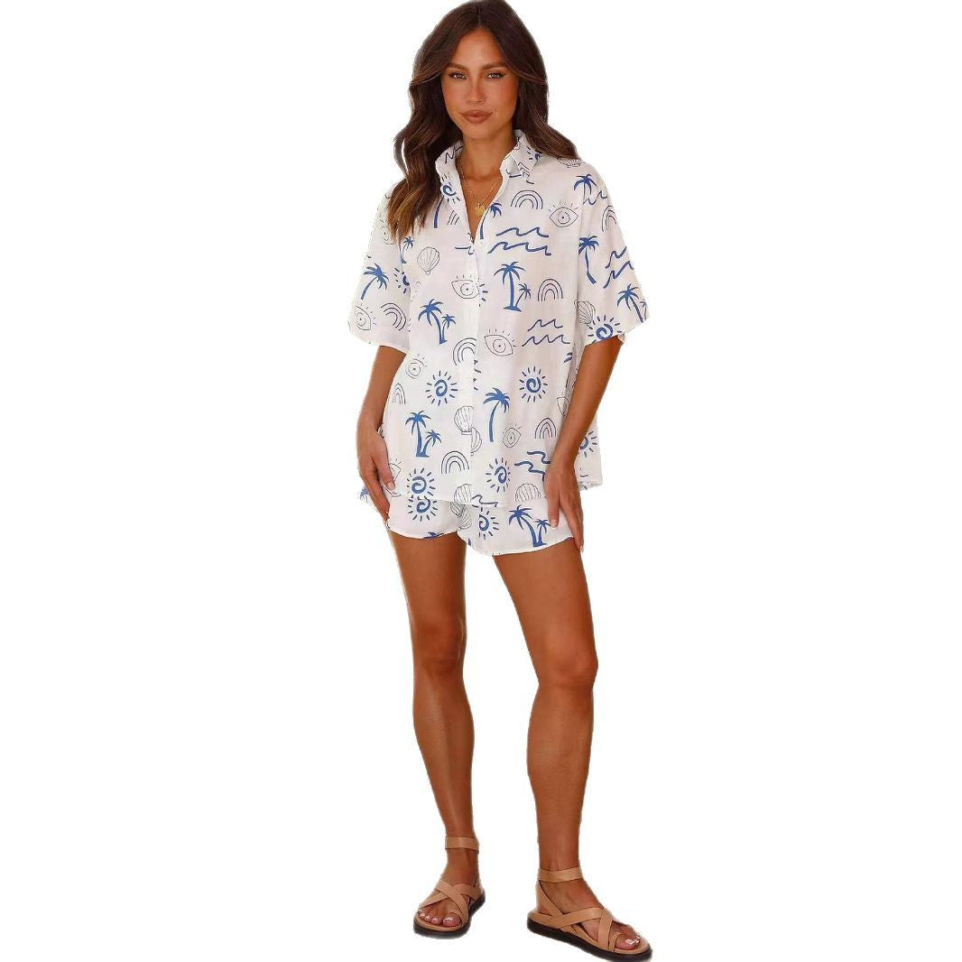 Women Summer Printed Short Sleeve T-Shirt Lune London
