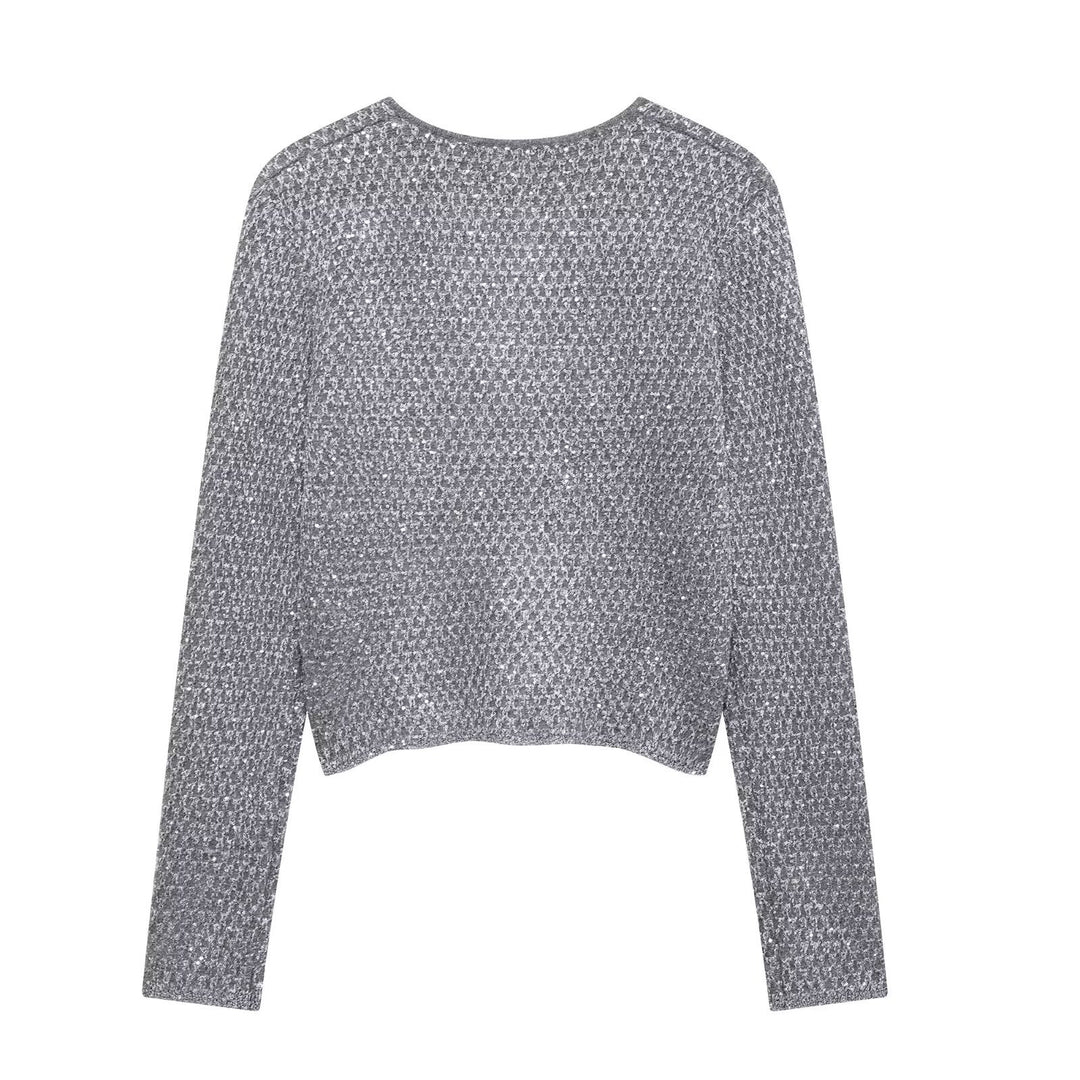 Elegant knit jacket for women with solid pattern Lune London