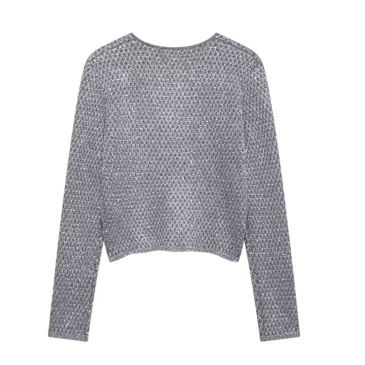 Elegant knit jacket for women with solid pattern Lune London