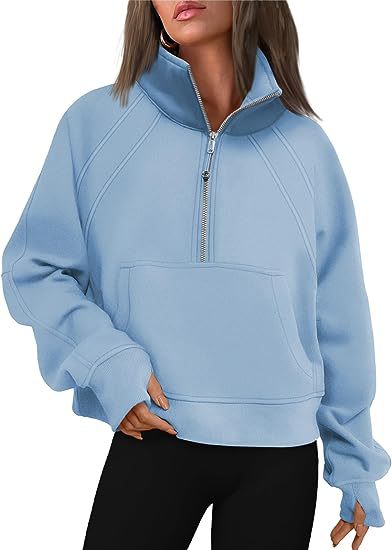 Ladies stylish half-zip sweatshirt Chic und Stil