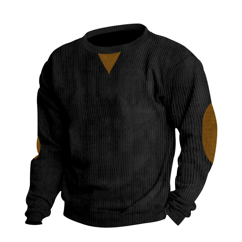 Comfortable knitted sweater for men with stylish patches on the elbows Lune London