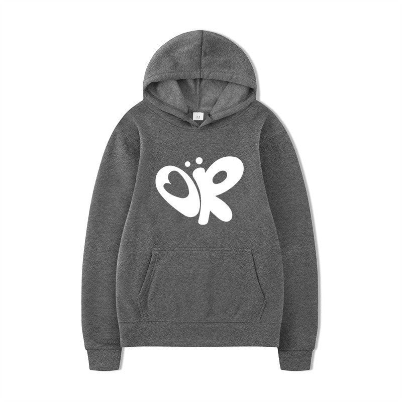 Women’s hoodie with large print and practical kangaroo pocket Chic & Stil