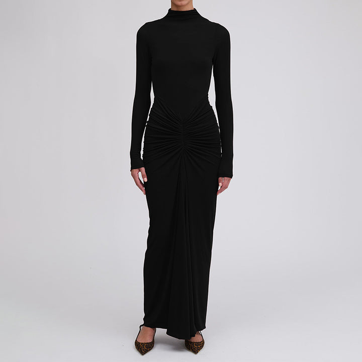 Robe Maxi Élégante pour Femmes avec Coupe Ajustée et Décolleté Profond Chic & Stil