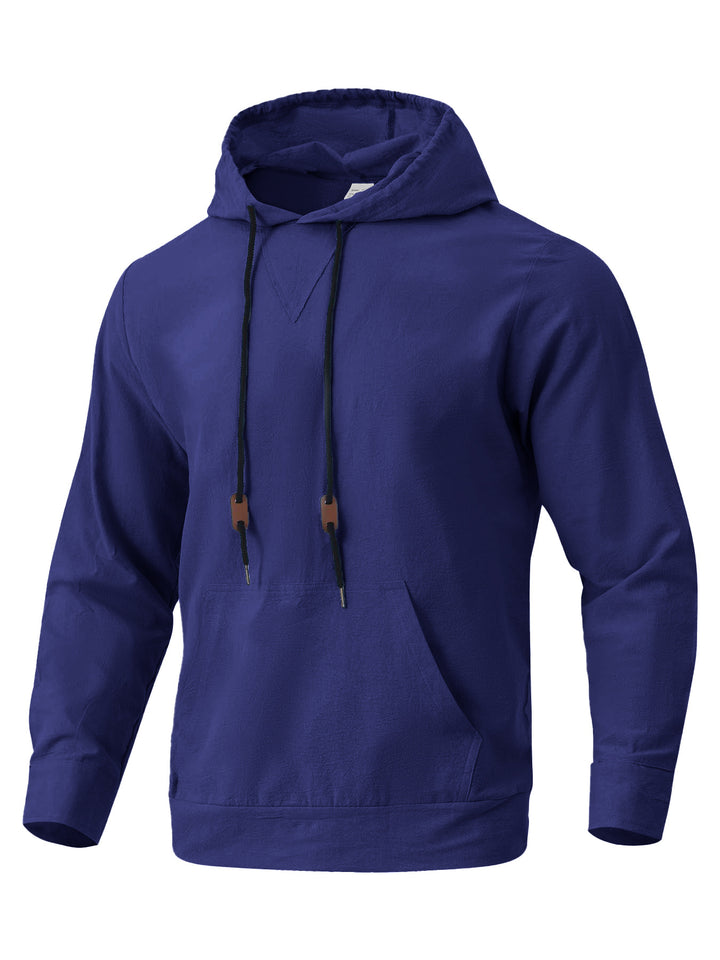 Men's casual hoodie with unique V design and practical pockets Lune London