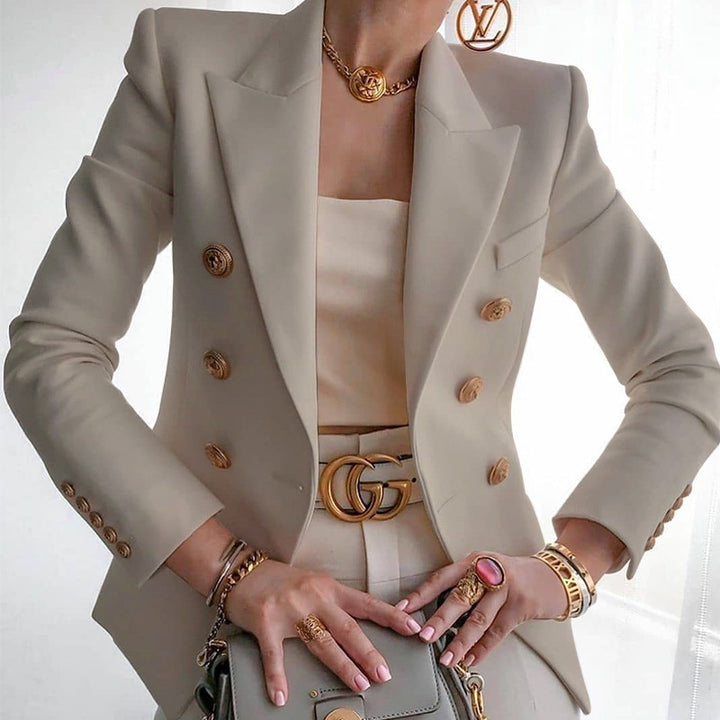 Women Elegant double-breasted jacket with fitted cut Lune London