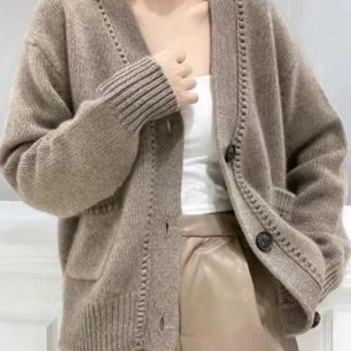 Womens knitted jacket in a casual oversized style Lune London