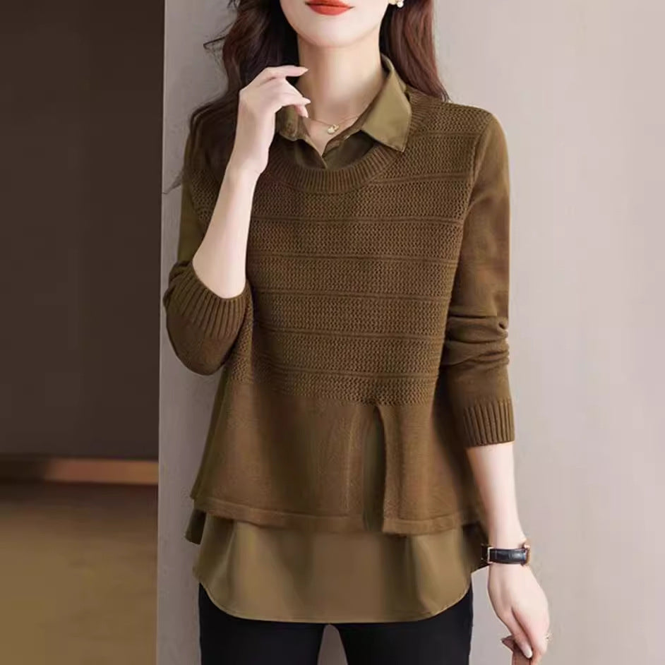 Layered fashion pullover for women with Lune London structure