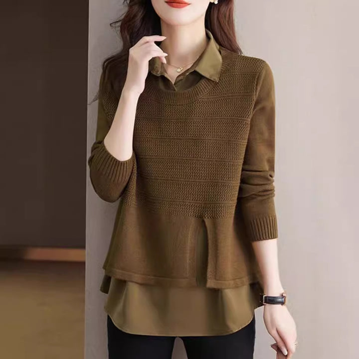Layered fashion pullover for women with Lune London structure