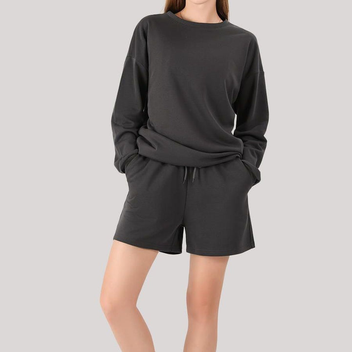 Ladies casual sweatshirt and shorts set Lune London