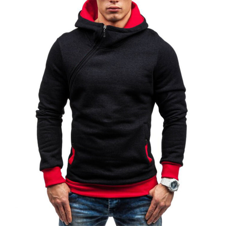 Men's stylish hoodie with side zipper and contrasting sleeves Lune London