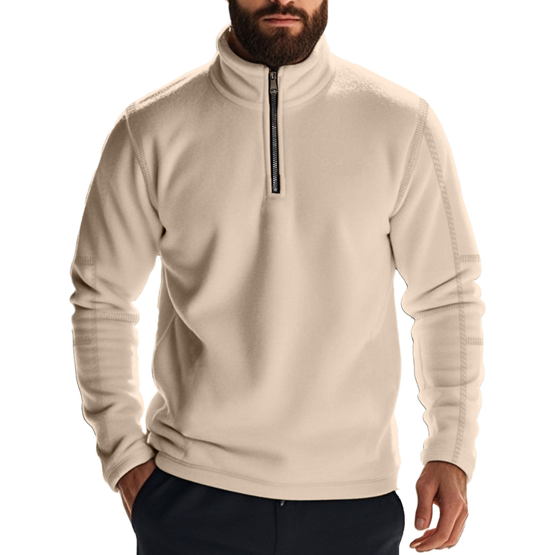 Men's polyester jacket with stand-up collar and zipper Lune London