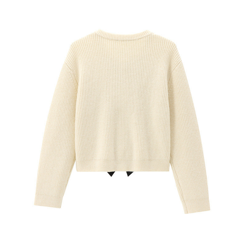 Ladies elegant sweater with bow details Lune London