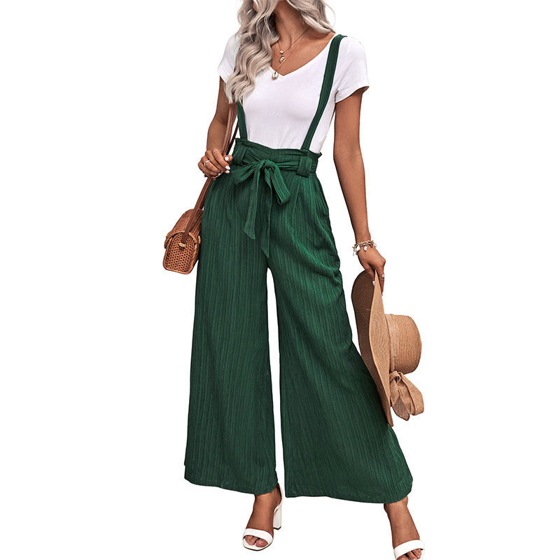 Wide leg pants for women with bow details Lune London