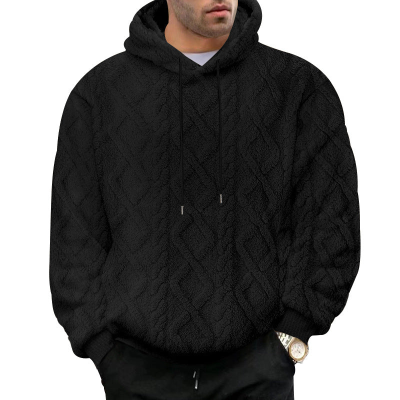 Men's cozy Sherpa hoodie Chic and style