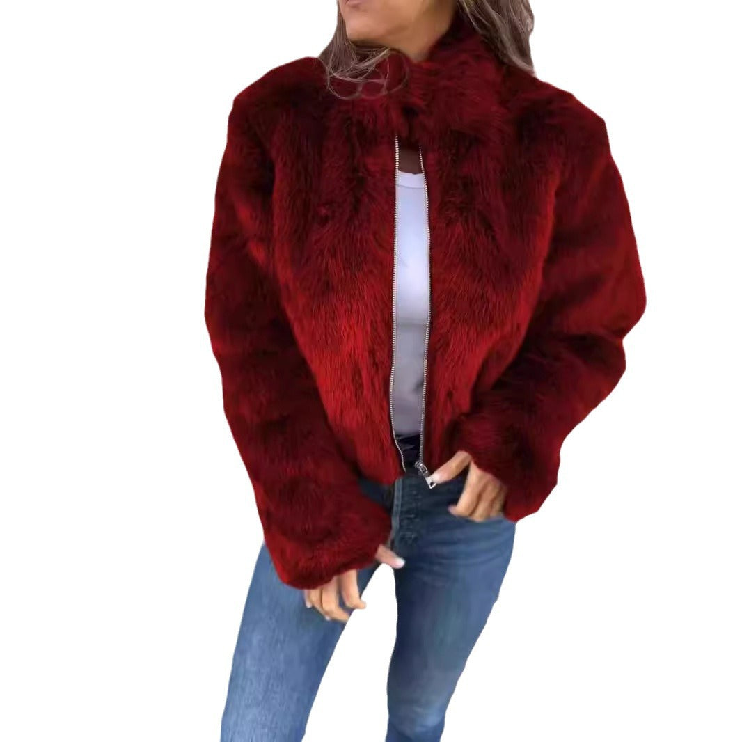Lune London Faux Fur Bomber Jacket for Women