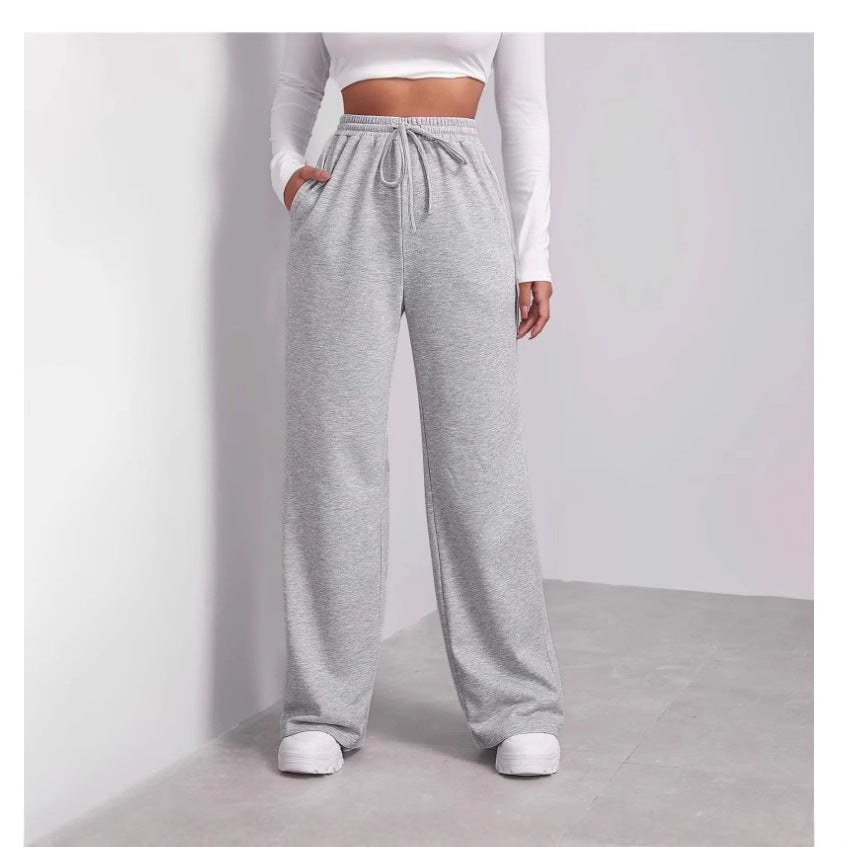 Women's comfortable casual pants with elastic waistband and practical side pockets Chic & Stil