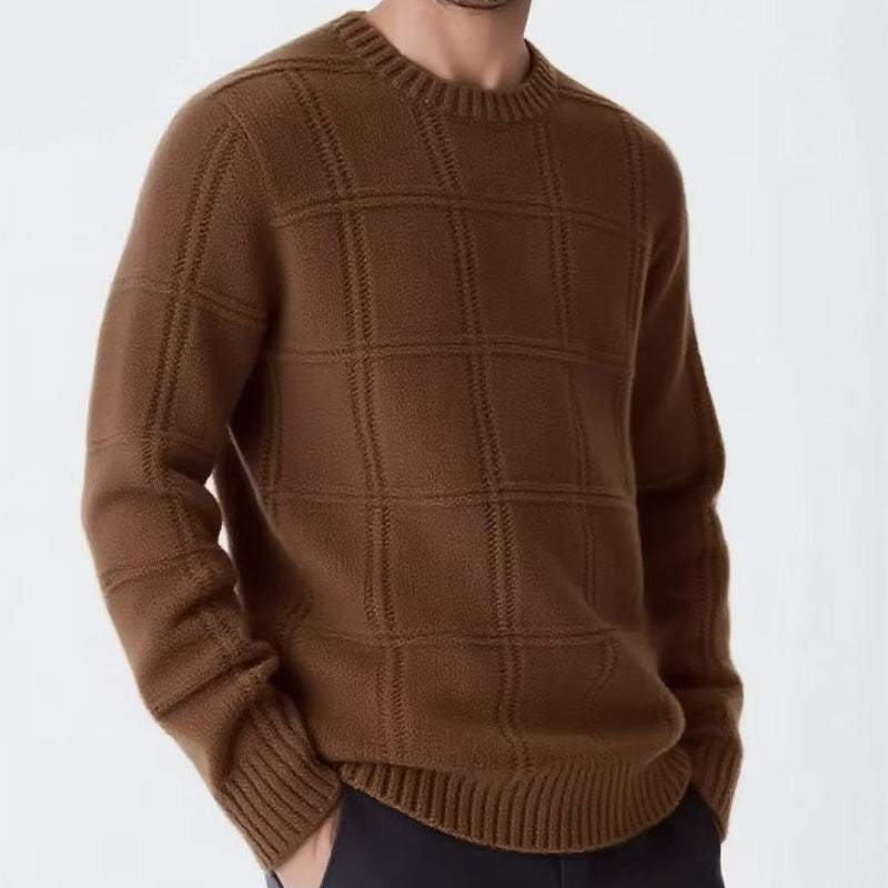Men's knitted sweater with textured design Lune London