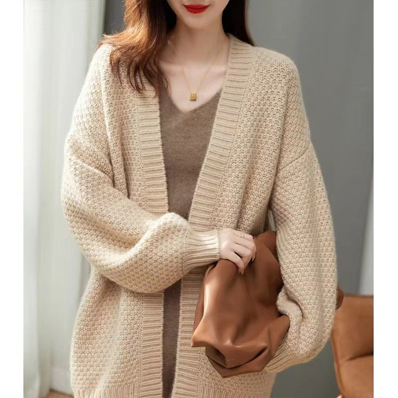 Gilet en tricot décontracté pour femme avec coupe oversize et textures spéciales Chic & Stil