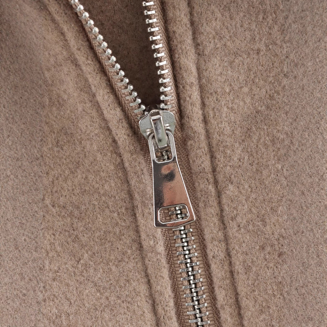 Women warm transitional jacket with modern lapel Lune London