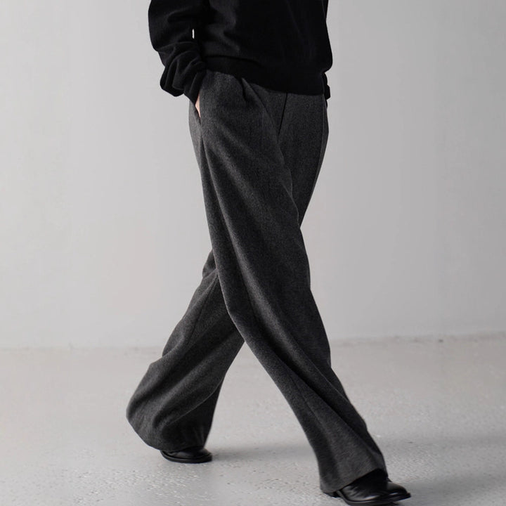 Pantalon en tissu élégant et ample pour femmes Chic & Stil