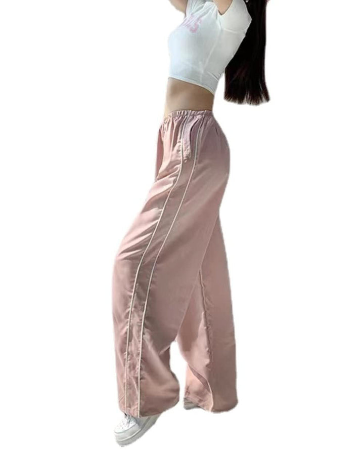 Women's Sporty Pants with Loose Fit and Elastic Waistband Lune London