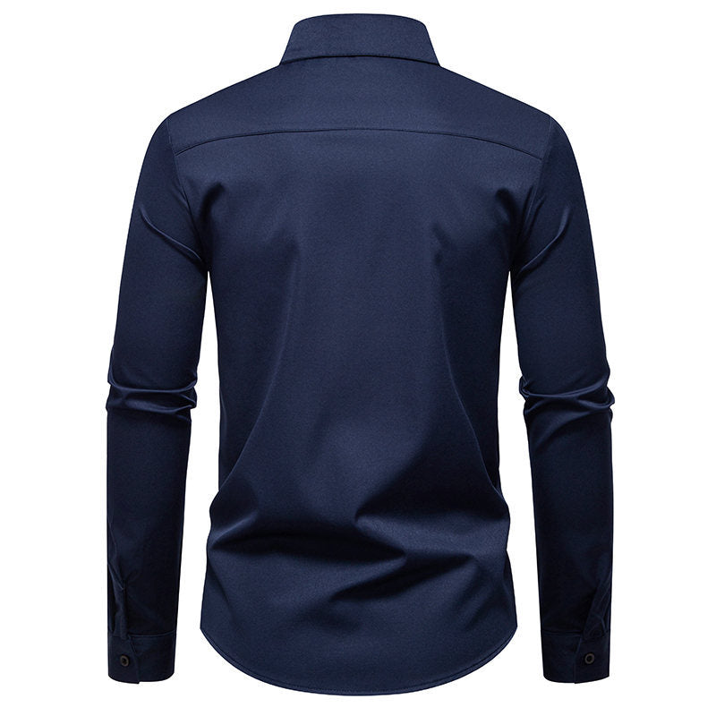 Men's Long Sleeve Shirt with Trendy Ribbed Design Lune London