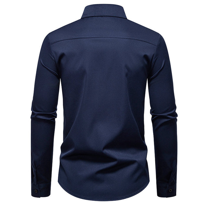 Men's Long Sleeve Shirt with Trendy Ribbed Design Lune London