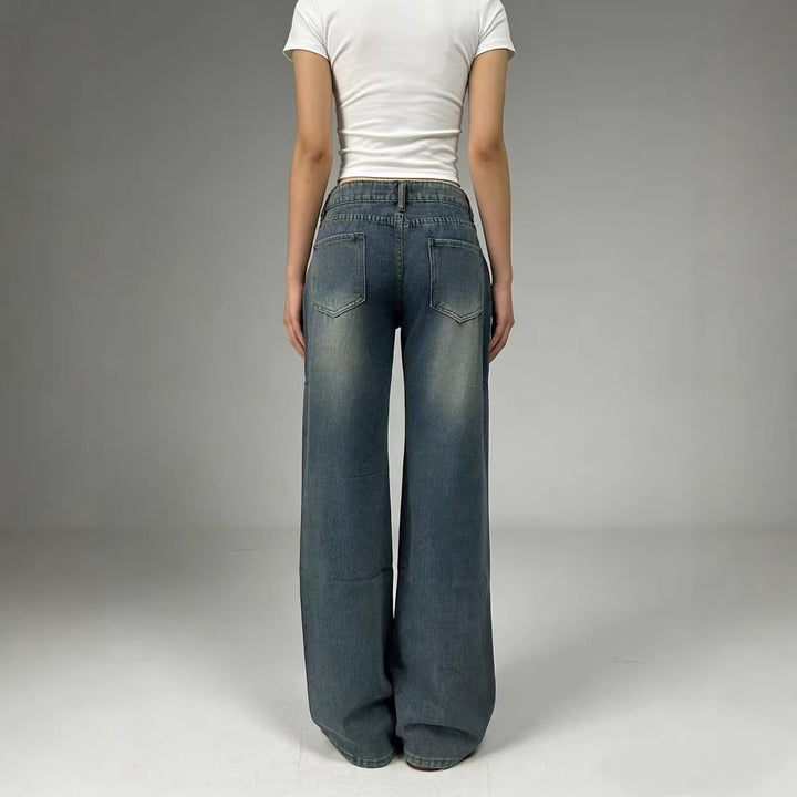 Women wide High-Waist Jeans with casual fit and individual washes Lune London