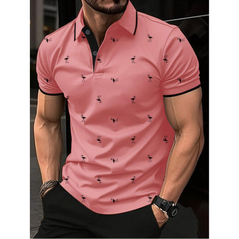 Lune London men's printed leisure polo shirt