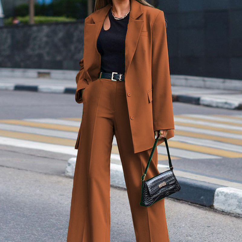 Women Oversized Blazer and Wide Pants Combination Lune London