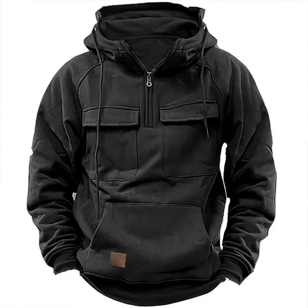 Men's fleece hoodie with convenient zipper and large pockets Lune London