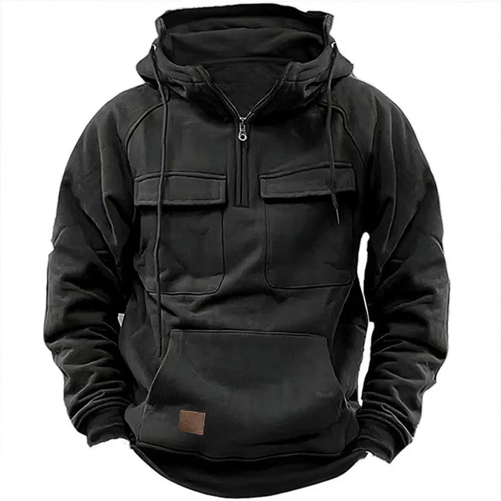 Men's fleece hoodie with convenient zipper and large pockets Lune London