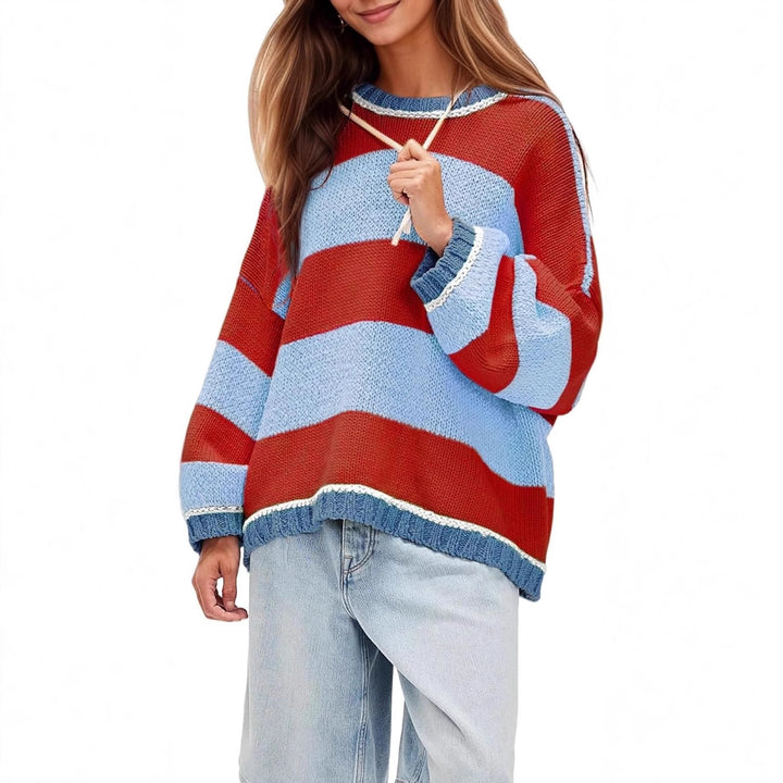 Chunky knit pullover for women with soft round neck Lune London