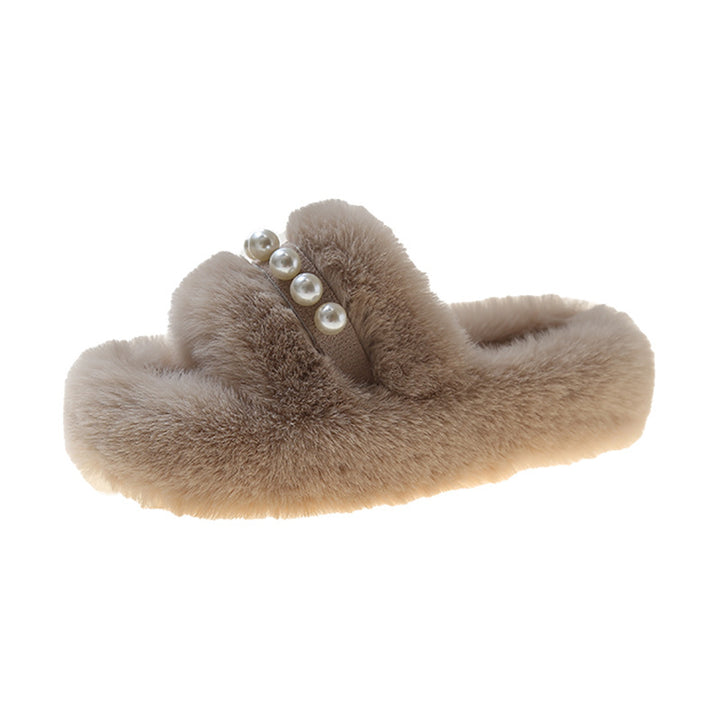 Ladies Soft Slippers with Elegant Pearl Accents Lune London