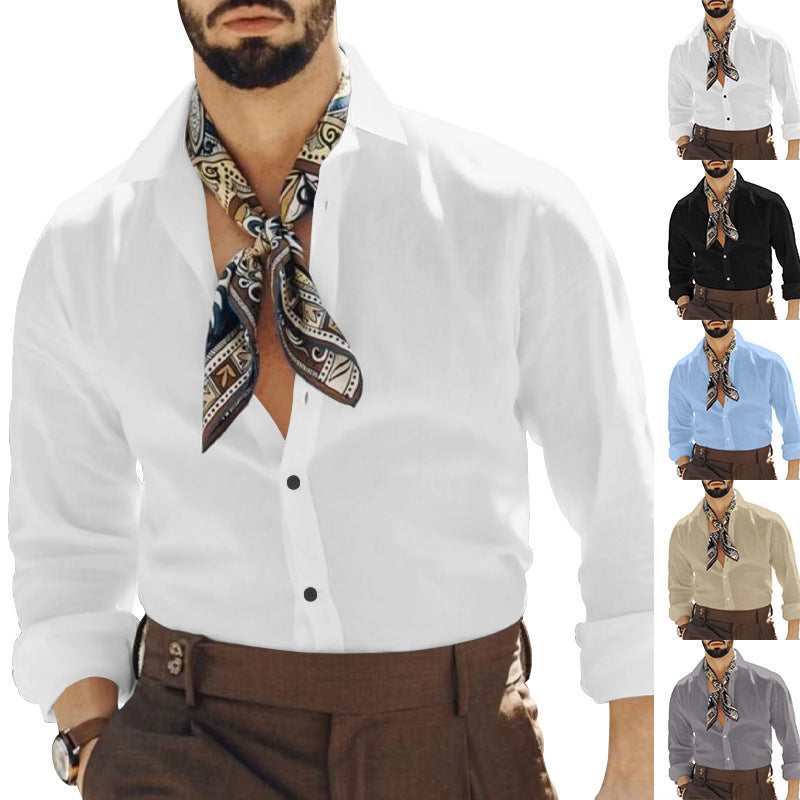 Classic long sleeve shirt for men with trendy collar and elegant button placket Lune London