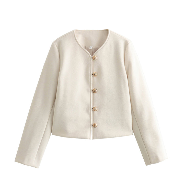 Elegant short jacket for women with structured button details Lune London