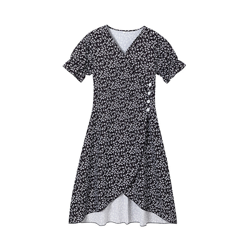 Vintage-inspired floral wrap dress for women Lune London
