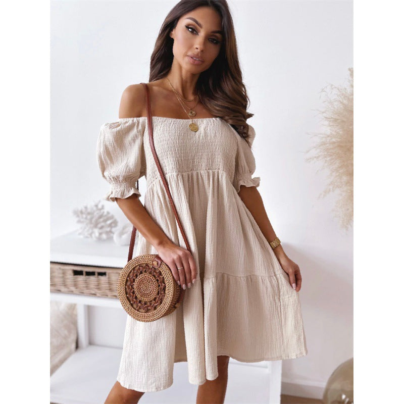 Lune London off-shoulder mini dress with ruffles for women