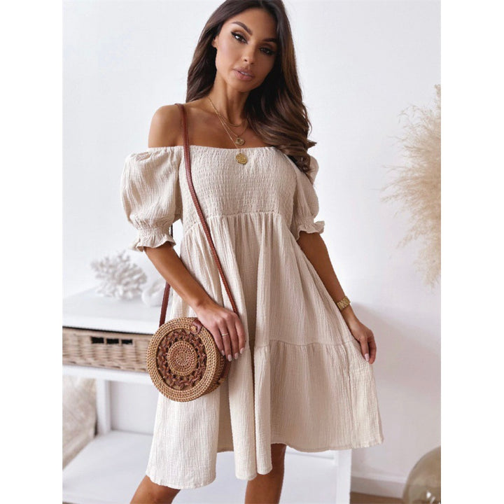 Lune London off-shoulder mini dress with ruffles for women