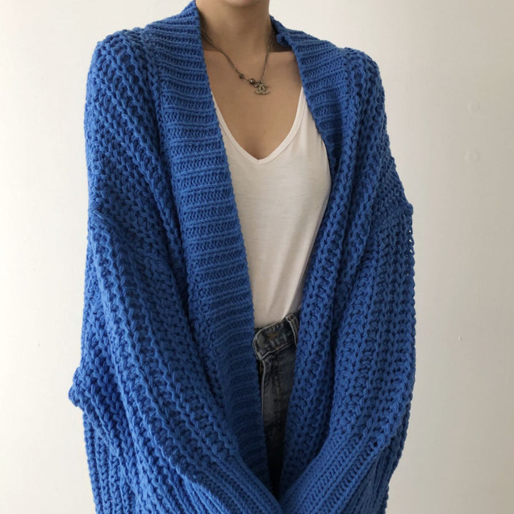 Knitted jacket for women with open cut and casual Lune London