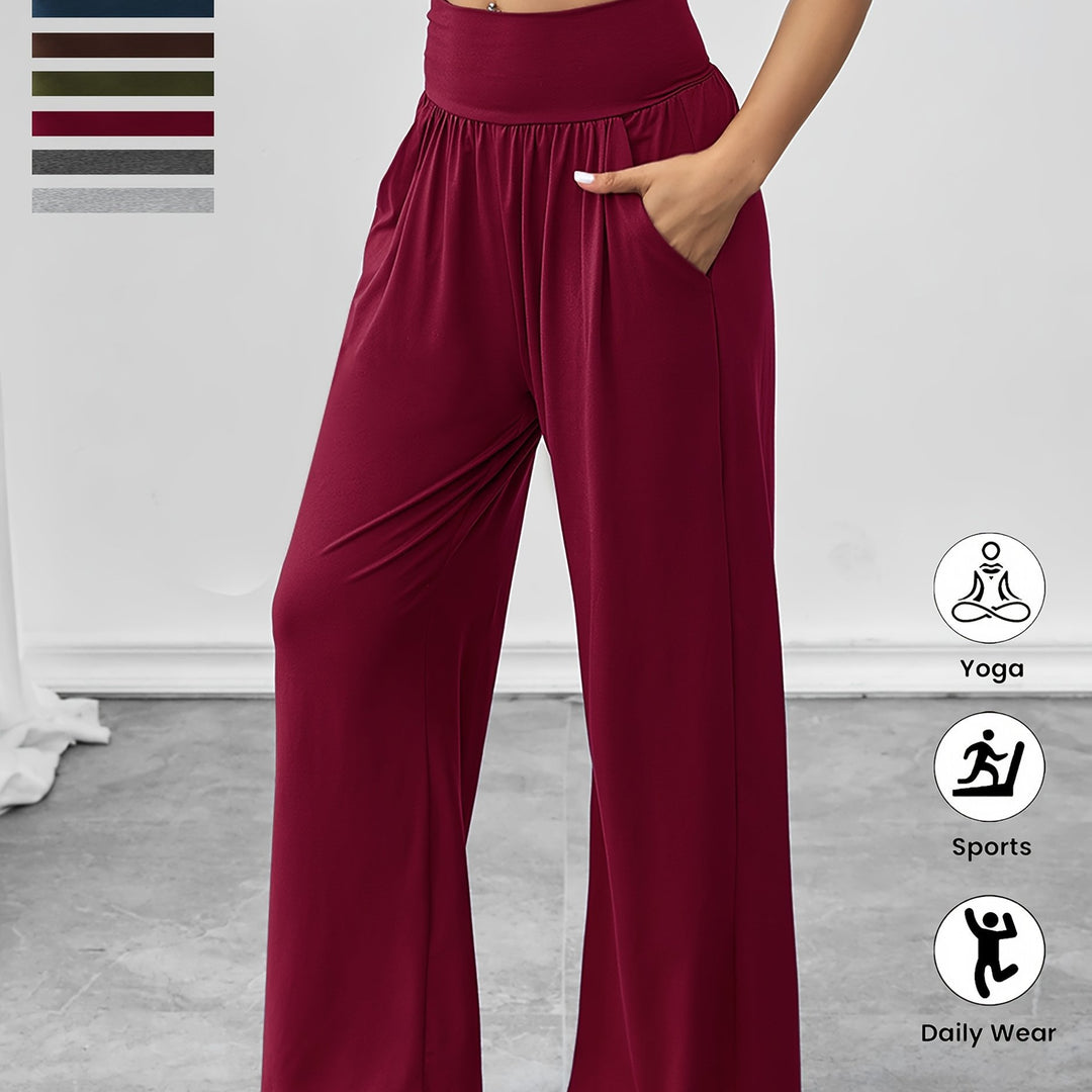 Pantalons de loisirs confortables pour femmes avec taille élastique et poches latérales Chic & Stil
